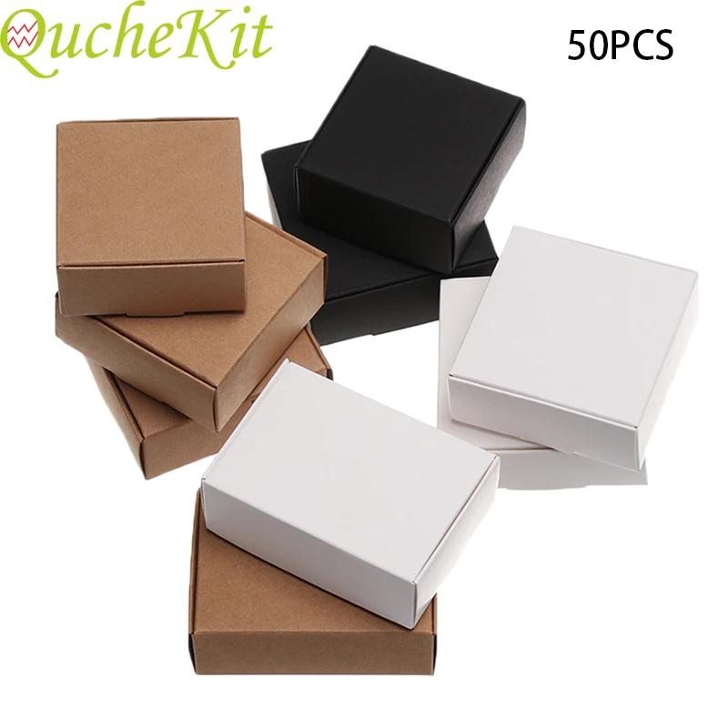 Kraft Soap Label - 50 unids/lote cuadrado blanco hecho a