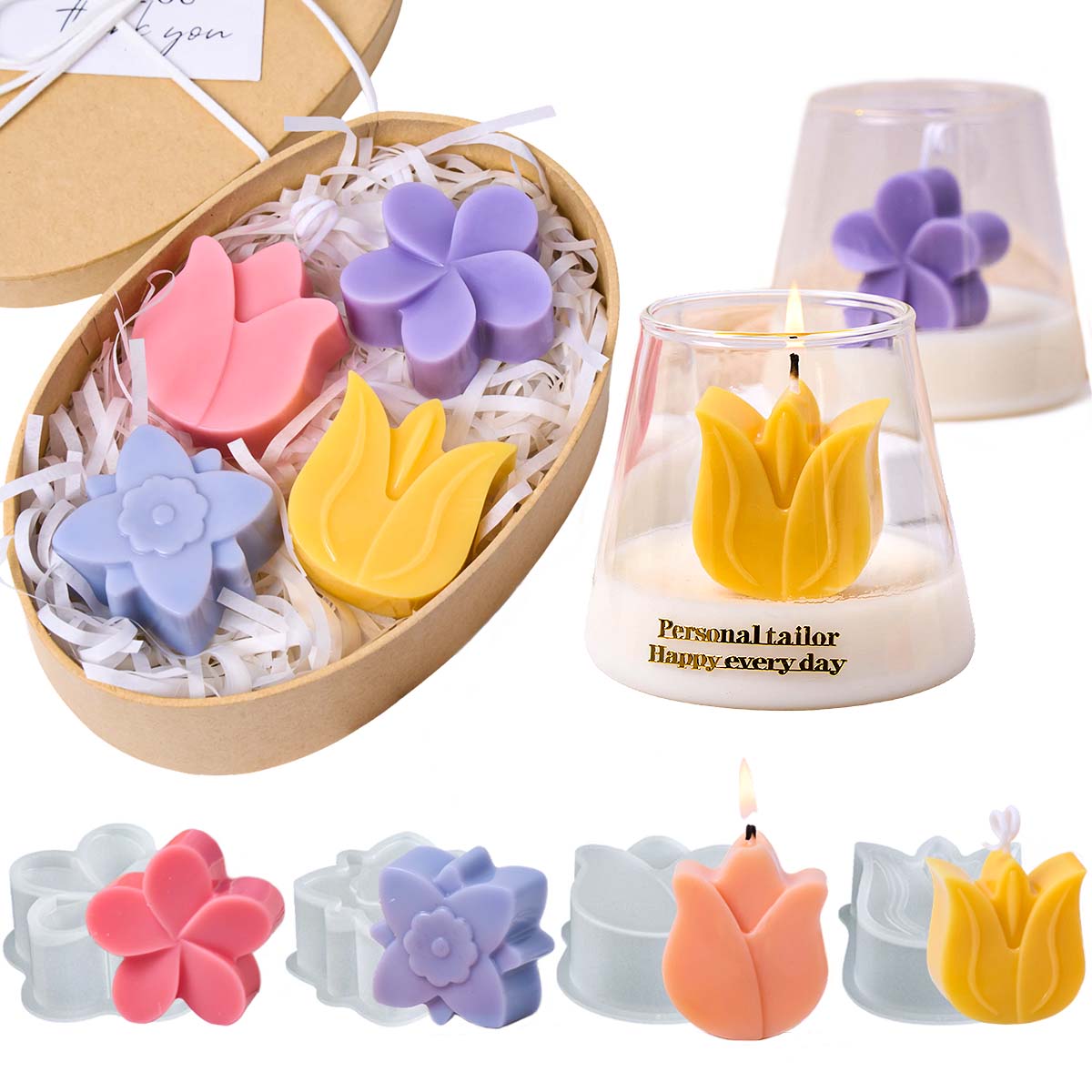 Molde de vela de silicona con  - Soap Making Home reseña y precio