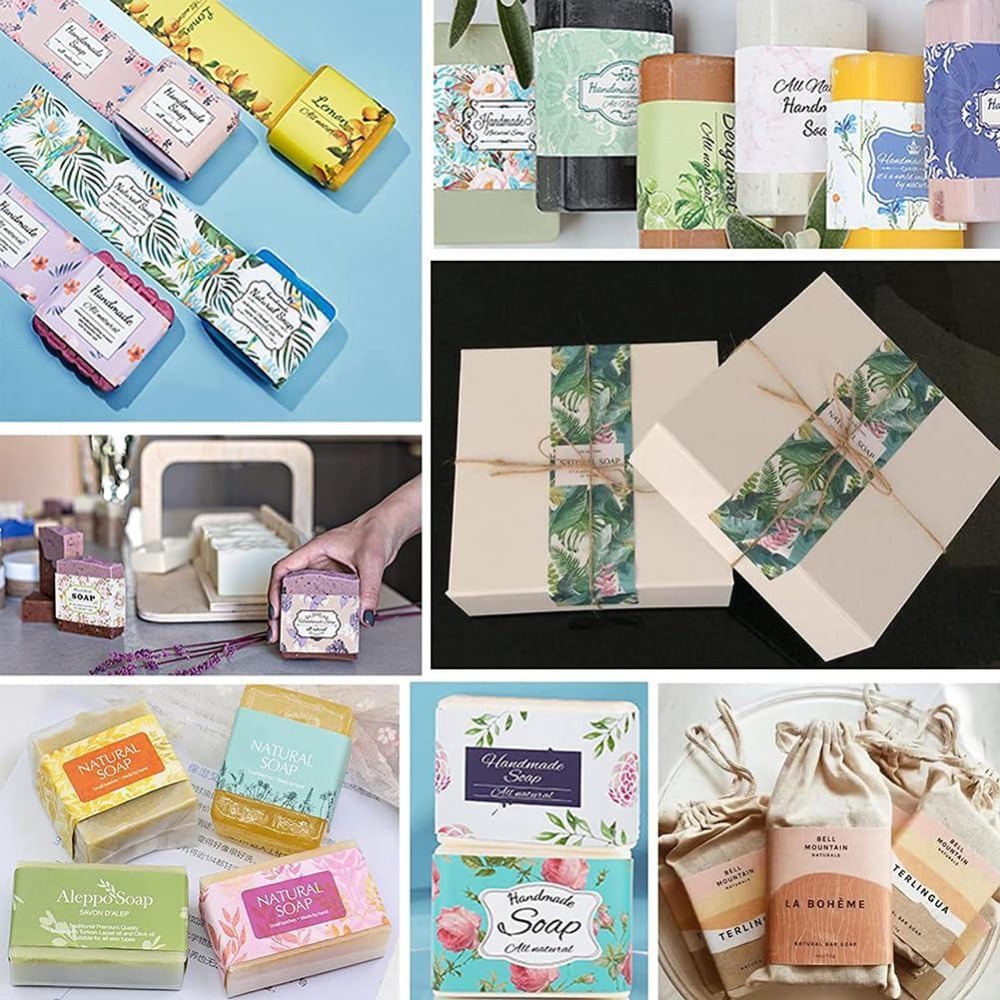 90 Etiquetas Hechas a Mano par - Kraft Soap Label reseña y precio