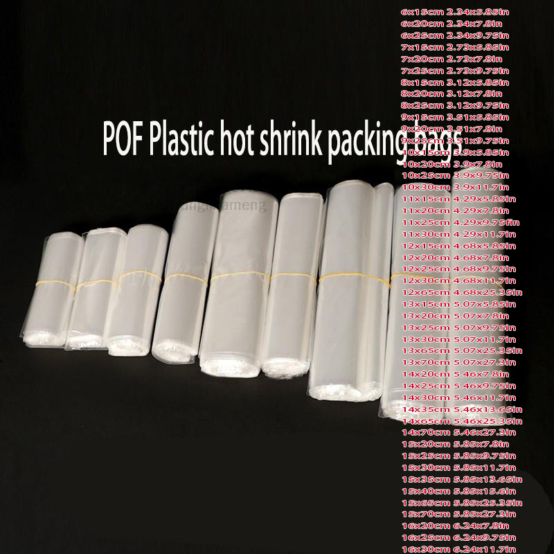 100 unids/lote 82 tamaños POF  - Shrink Wrap Pvc reseña y precio